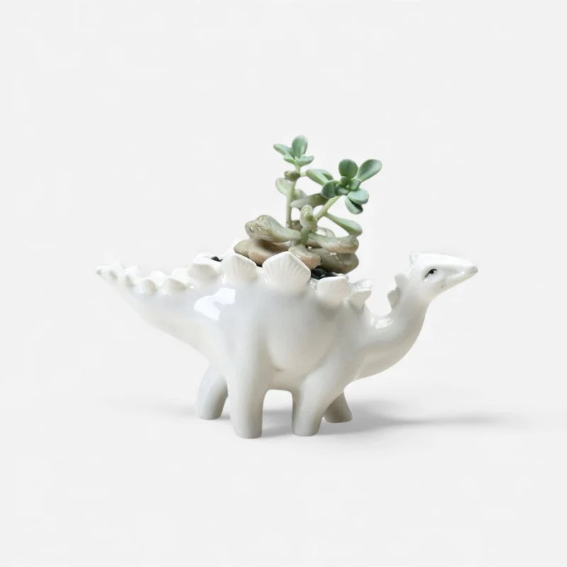 DinoBloom – Decorative Flower Pot with Dinosaur Inspired Sculpture - Image 2