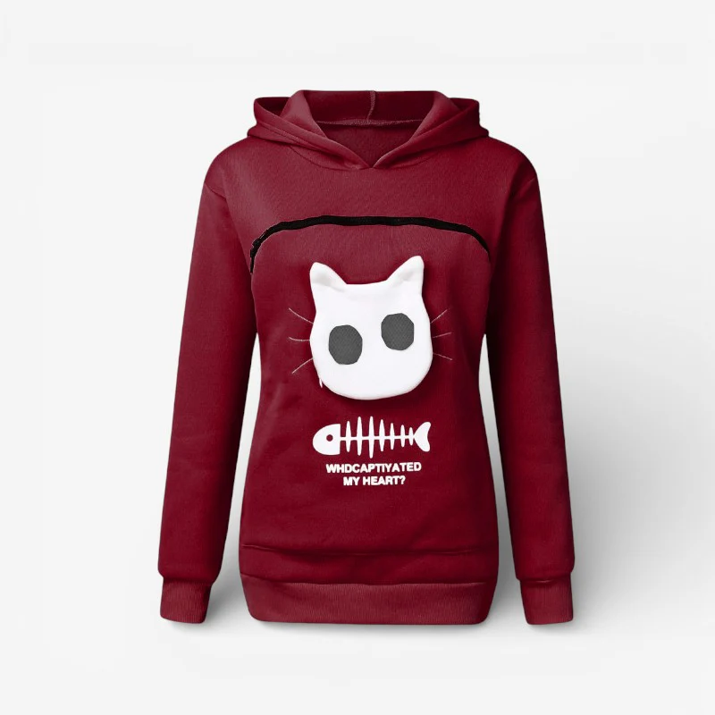 Elena – Women's Hoodie Sweater with Front Pocket - Image 6