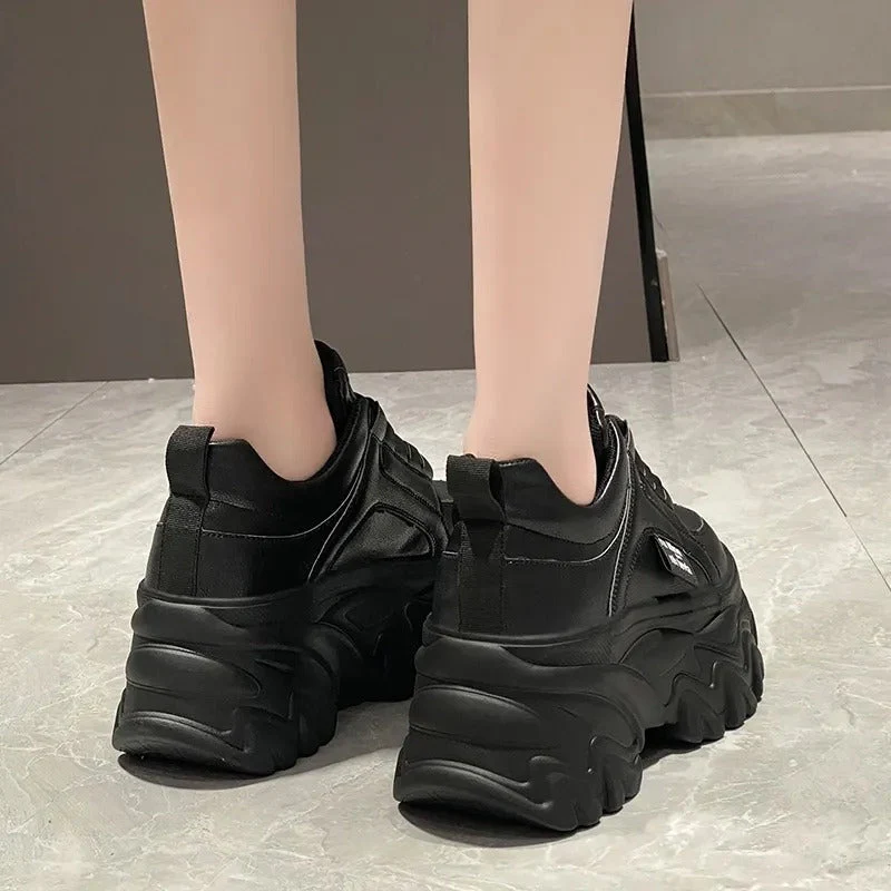 Ella – Chunky Sole Lace-Up Sneakers with Round Toe - Image 8
