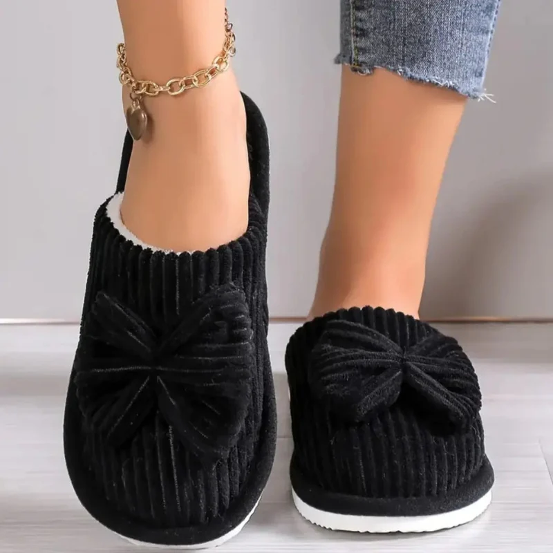 Ella – Round Toe Slippers with Bow Detail - Image 10