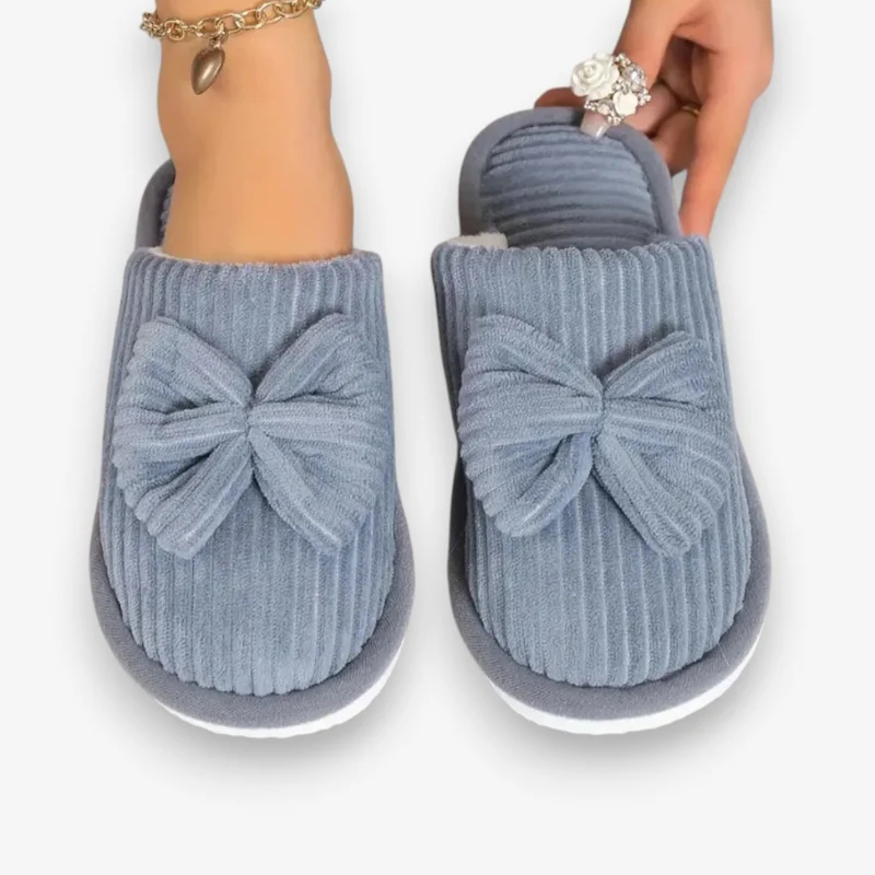 Ella – Round Toe Slippers with Bow Detail - Image 2