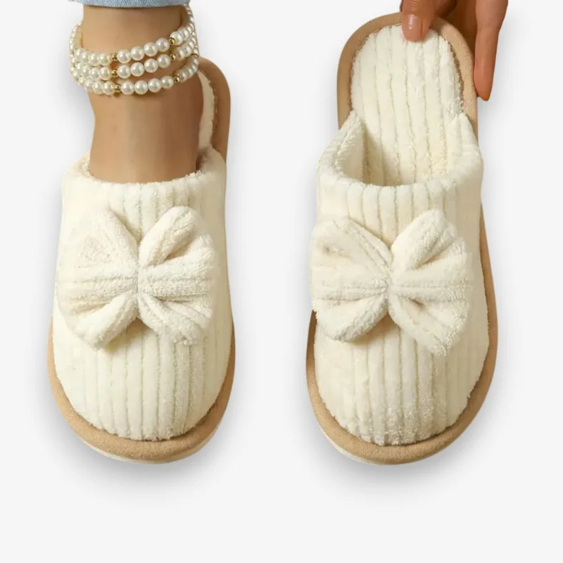 Ella – Round Toe Slippers with Bow Detail - Image 4