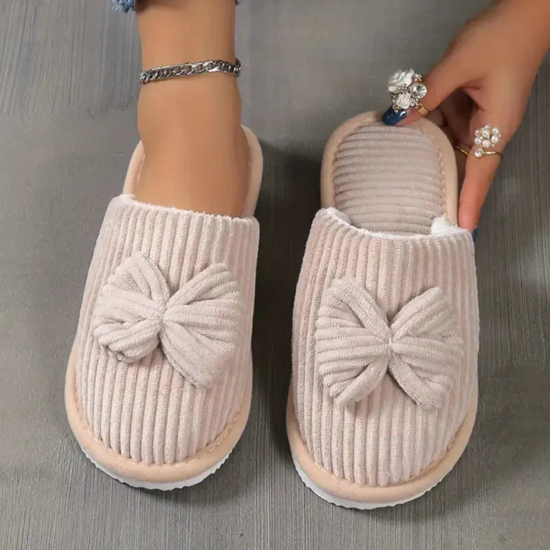 Ella – Round Toe Slippers with Bow Detail - Image 5