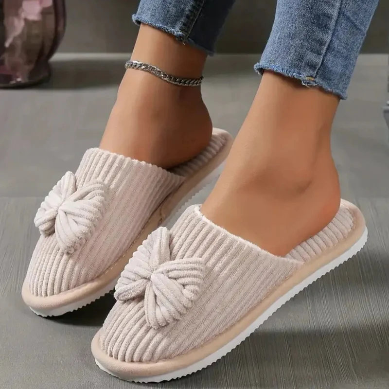 Ella – Round Toe Slippers with Bow Detail - Image 9