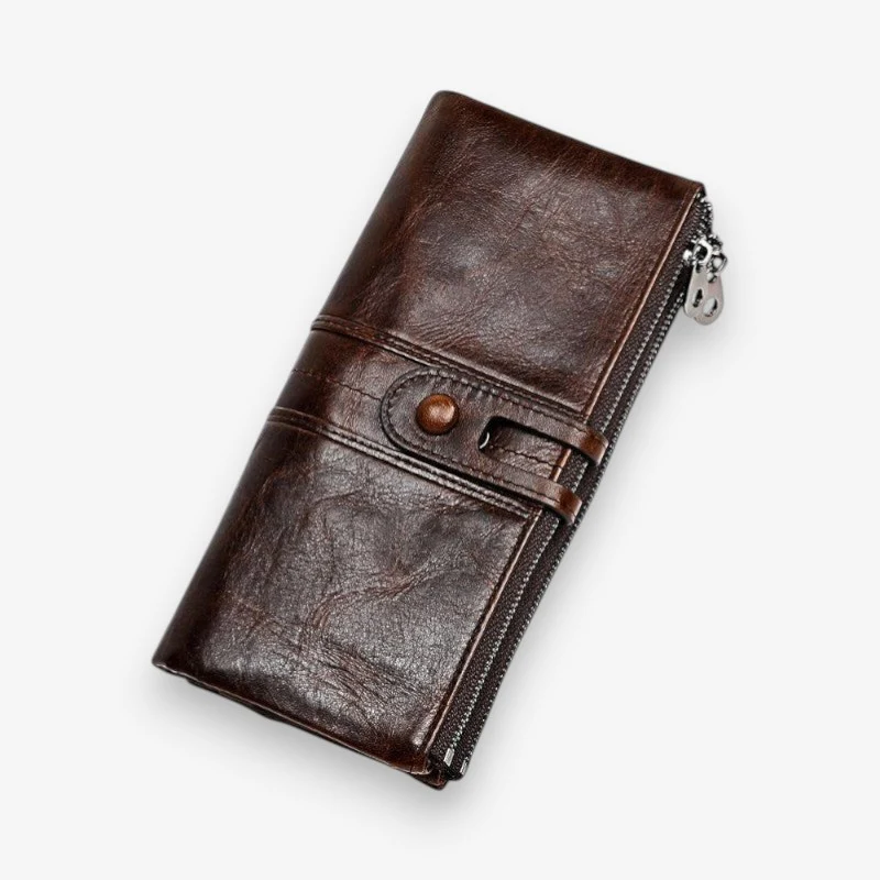 Emma – Compact Wallet with Zip and Snap Closure - Image 2