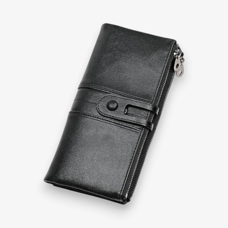 Emma – Compact Wallet with Zip and Snap Closure - Image 3