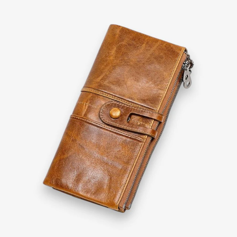 Emma – Compact Wallet with Zip and Snap Closure - Image 4