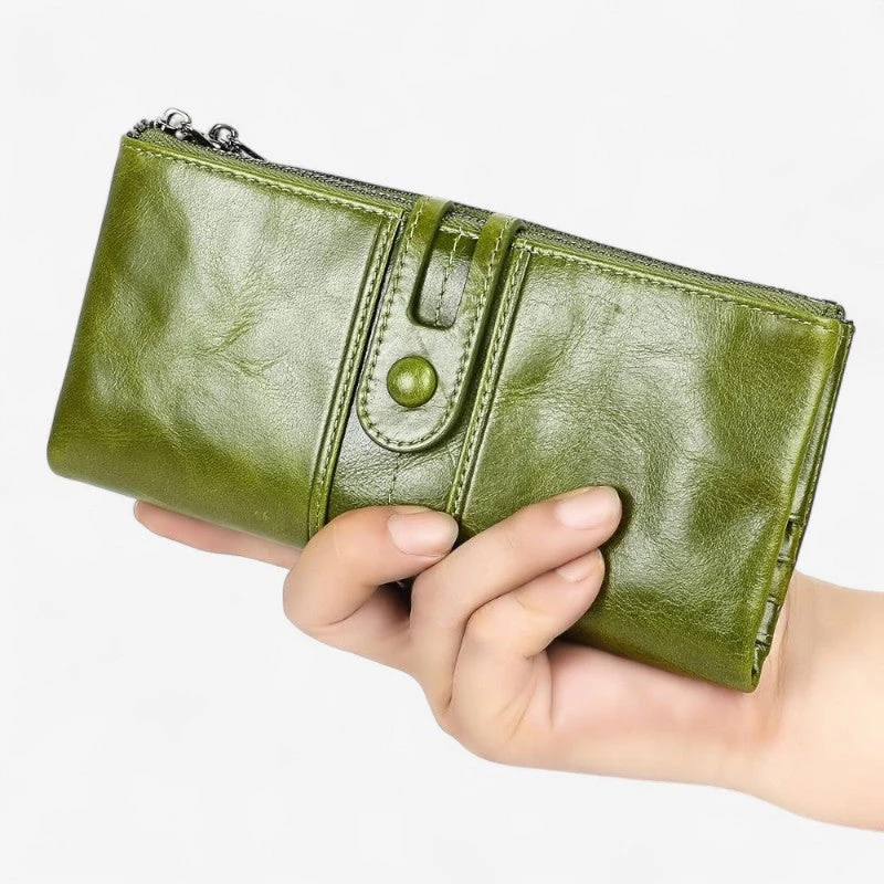 Emma – Compact Wallet with Zip and Snap Closure - Image 5