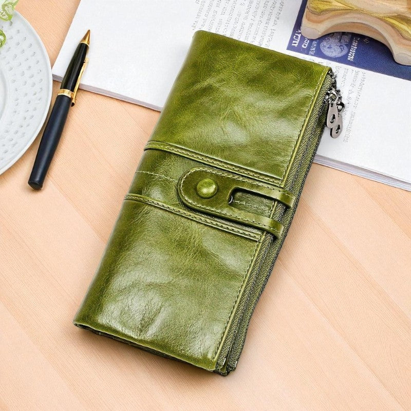 Emma – Compact Wallet with Zip and Snap Closure - Image 8