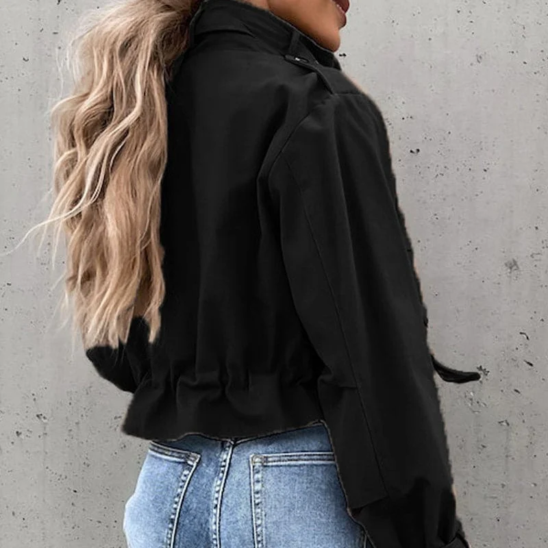 Emma – Long Sleeve Jacket with Pockets and Zip Closure - Image 7