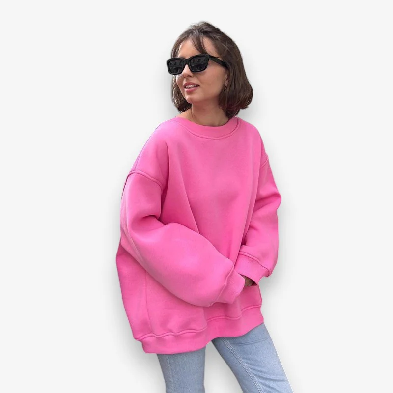 Emma – Women's Long Sleeve Sweater with Round Neckline