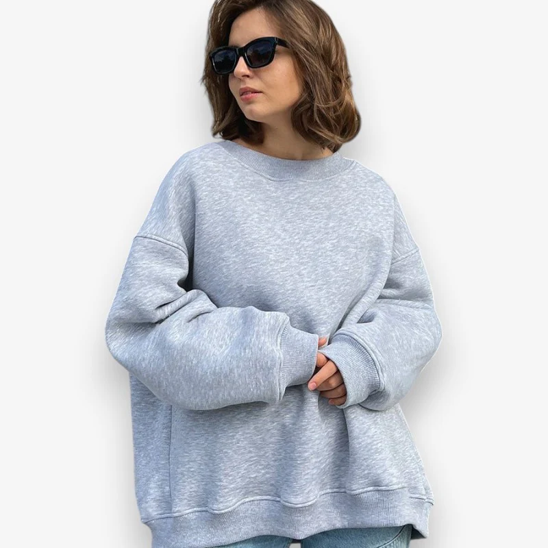 Emma – Women's Long Sleeve Sweater with Round Neckline - Image 5