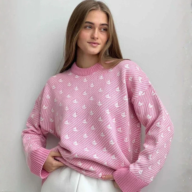 Emma – Loose-fitting Long Sleeve Crew Neck Sweater - Image 5