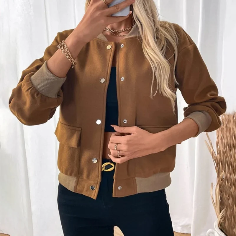 Emma – Women's Round Neck Button-Up Cardigan - Image 2