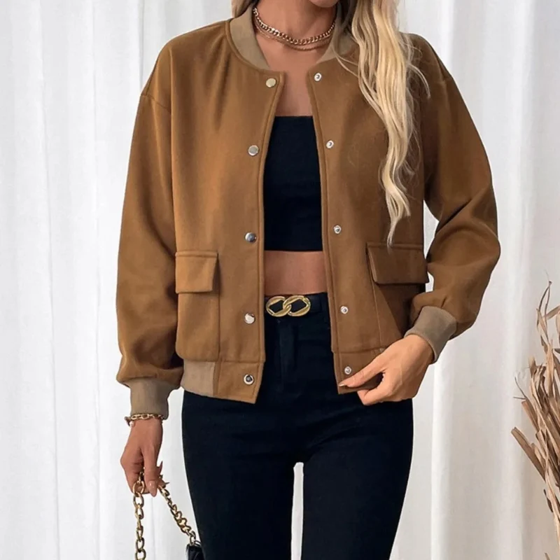 Emma – Women's Round Neck Button-Up Cardigan - Image 3