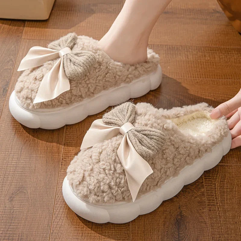 Emma – Round Toe Fur Slippers with Thick Sole and Plush Lining - Image 11