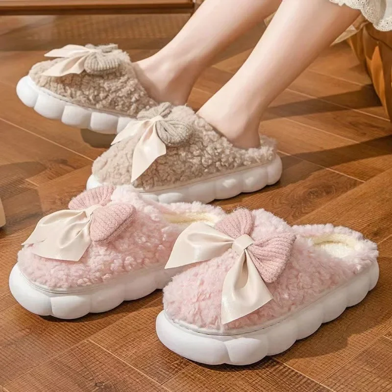 Emma – Round Toe Fur Slippers with Thick Sole and Plush Lining - Image 6