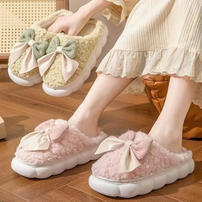 Emma – Round Toe Fur Slippers with Thick Sole and Plush Lining - Image 7