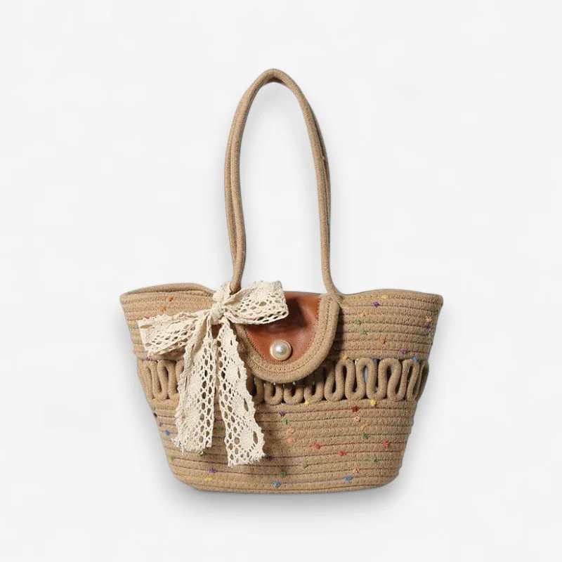 Esmee – Large Capacity Handbag with Decorative Bow - Image 2