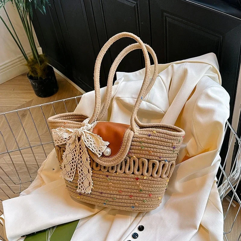 Esmee – Large Capacity Handbag with Decorative Bow - Image 3