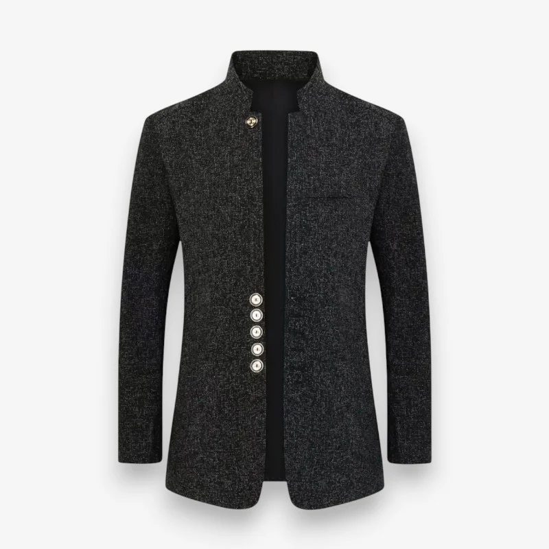 Ethan – Men's Long Sleeve Jacket with Button Detail