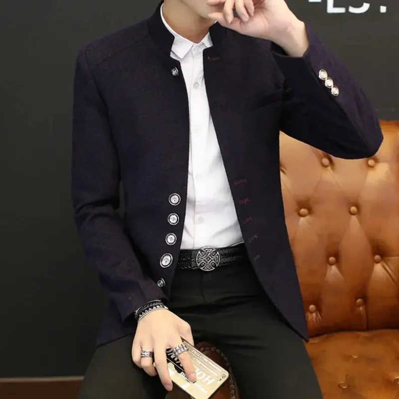 Ethan – Men's Long Sleeve Jacket with Button Detail - Image 5