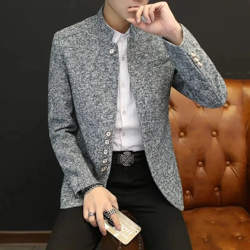 Ethan – Men's Long Sleeve Jacket with Button Detail - Image 6