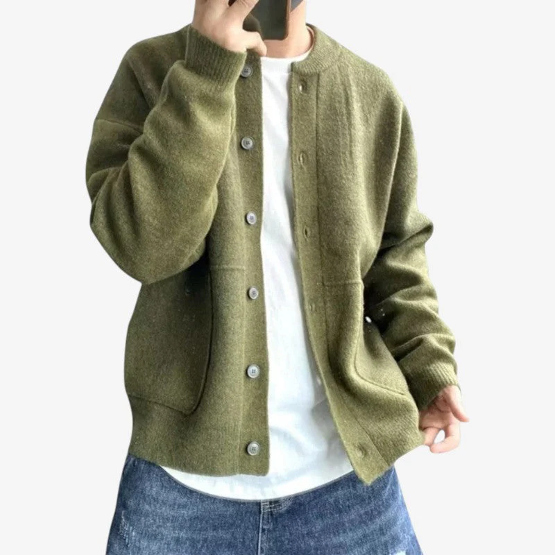 Ethan – Long Sleeve Button-Down Sweater