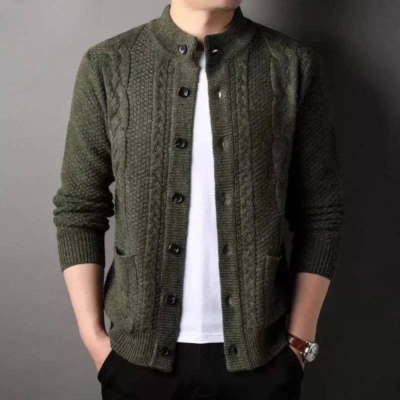 Ethan – Men's Long Sleeve Sweater with Button Closure and Pockets - Image 6