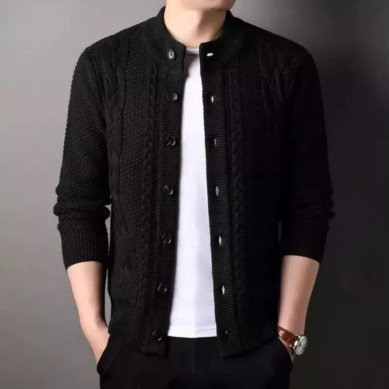 Ethan – Men's Long Sleeve Sweater with Button Closure and Pockets - Image 7