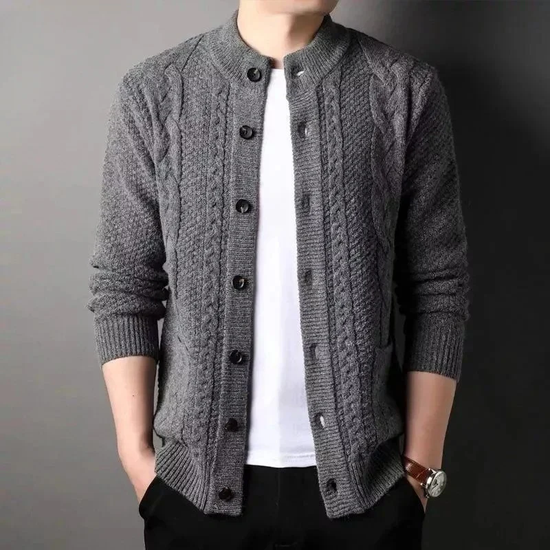 Ethan – Men's Long Sleeve Sweater with Button Closure and Pockets - Image 8