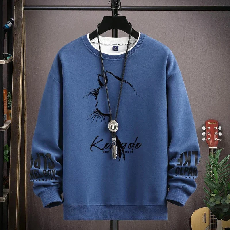 Ethan – Long Sleeve Sweater with Ribbed Hem and Animal Print - Image 5