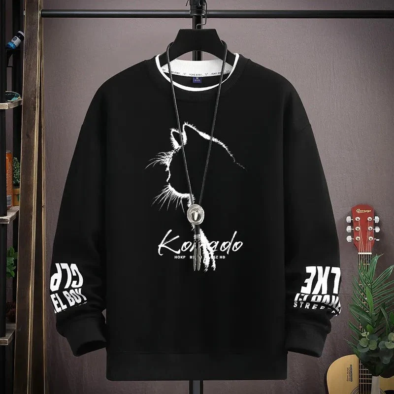 Ethan – Long Sleeve Sweater with Ribbed Hem and Animal Print - Image 7