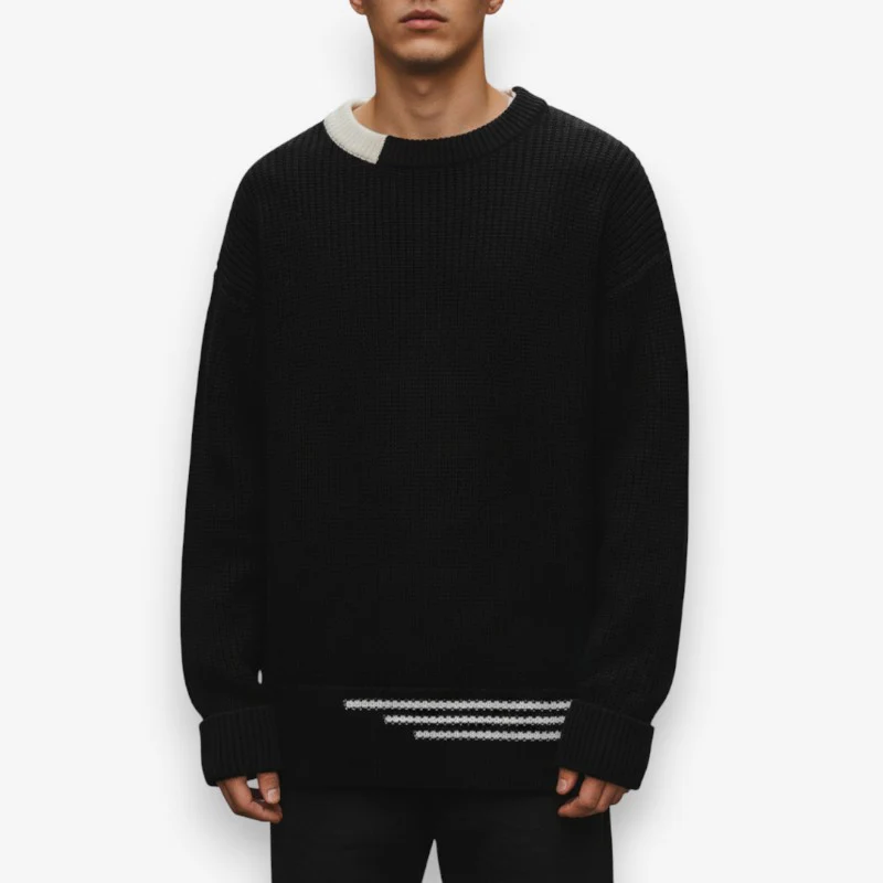 Ethan – Long Sleeve Sweater with Round Neck