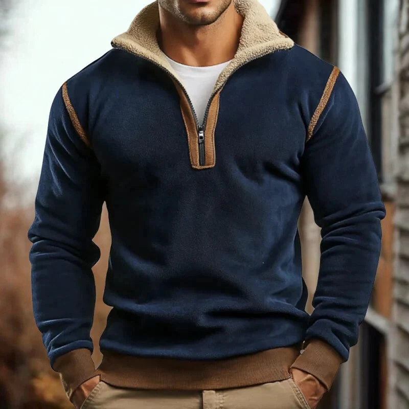Ethan – Men's Sweater with Zipper - Image 3