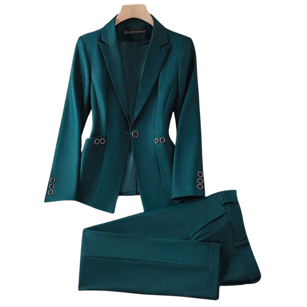 Evelien – Two-Piece Set with Fitted Blazer & Straight Leg Trousers - Image 2