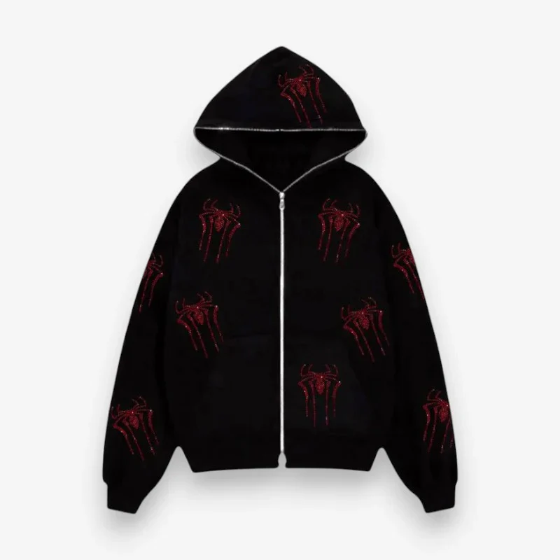 Evelyn – Long Sleeve Zip-Up Hooded Jacket with Pockets