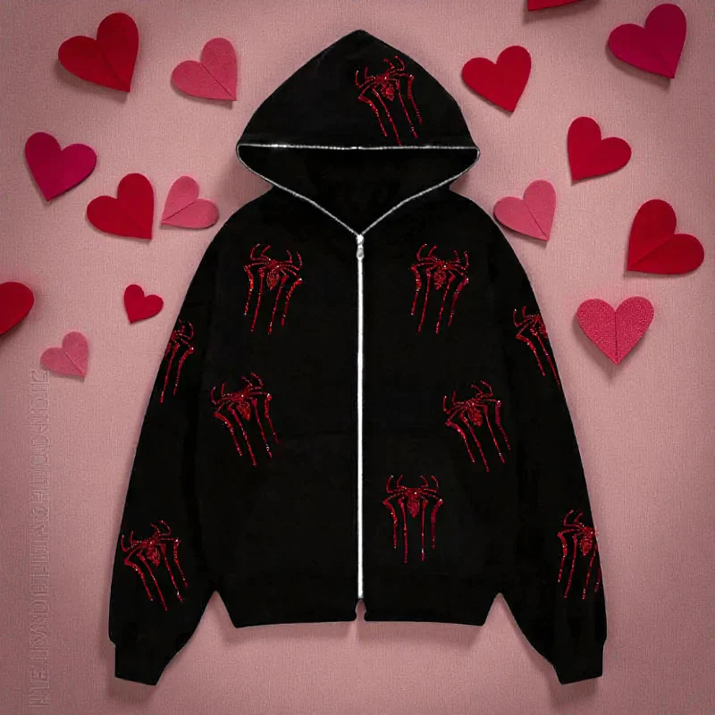 Evelyn – Long Sleeve Zip-Up Hooded Jacket with Pockets - Image 3