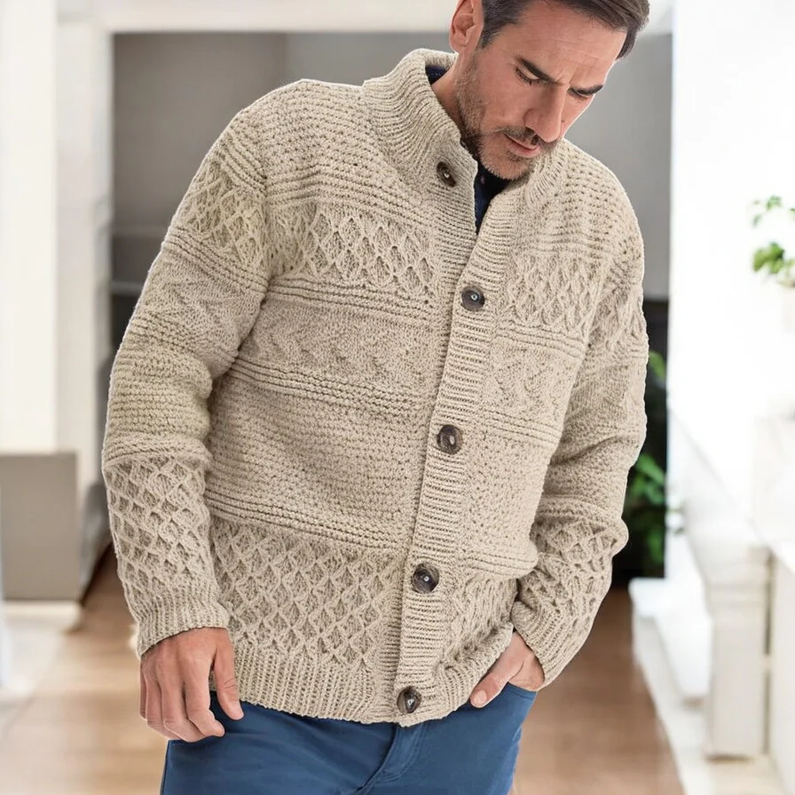 Fabien – Long Sleeve Slim-Fit Button Cardigan - Image 4
