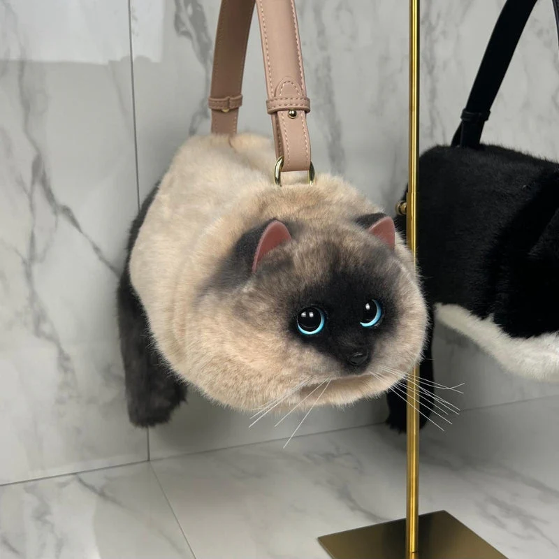 FelineAura – Decorative Handbag with Cat Sculpture Design - Image 8
