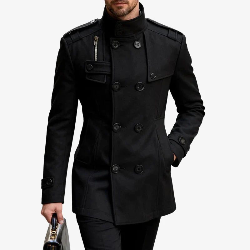 Felix – Men's Coat with Button Closure & Pockets