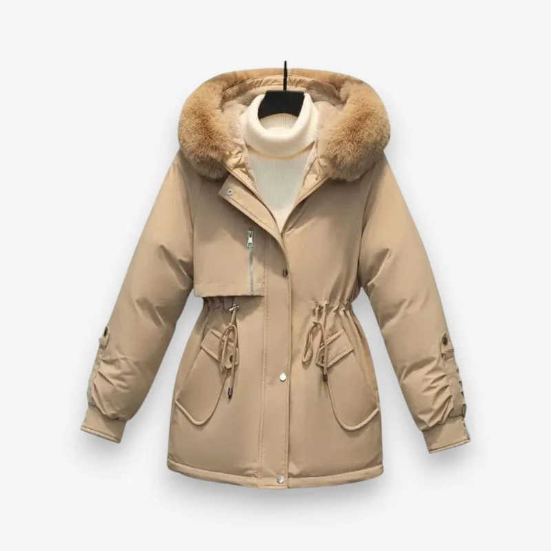 Femke – Padded jacket with fur collar and multiple pockets - Image 4