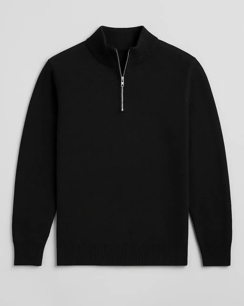 Men's Fine Knit Sweater with Half Zip - Image 6
