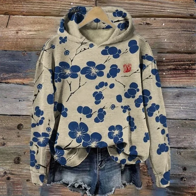 Flora – Long Sleeve Hoodie with Floral Print - Image 5