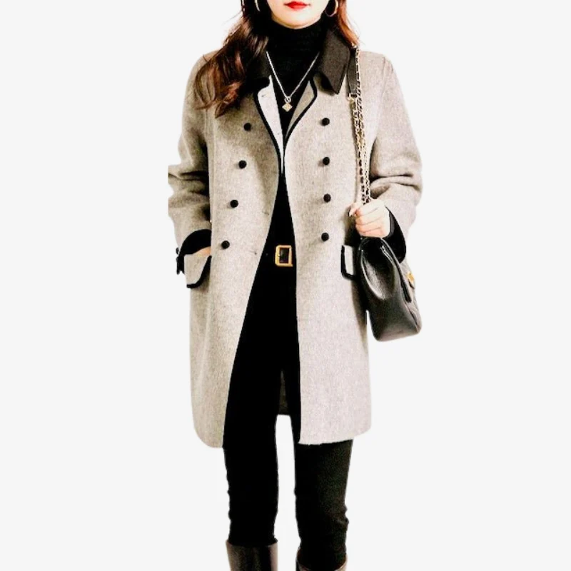 Freya – Women's Jacket with Turned-Down Collar & Buttons