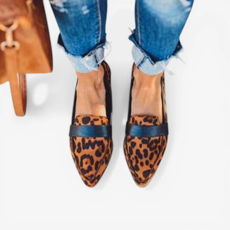 Freya - Pointed Toe Slip On Shoes With Decorative Strap - Image 2