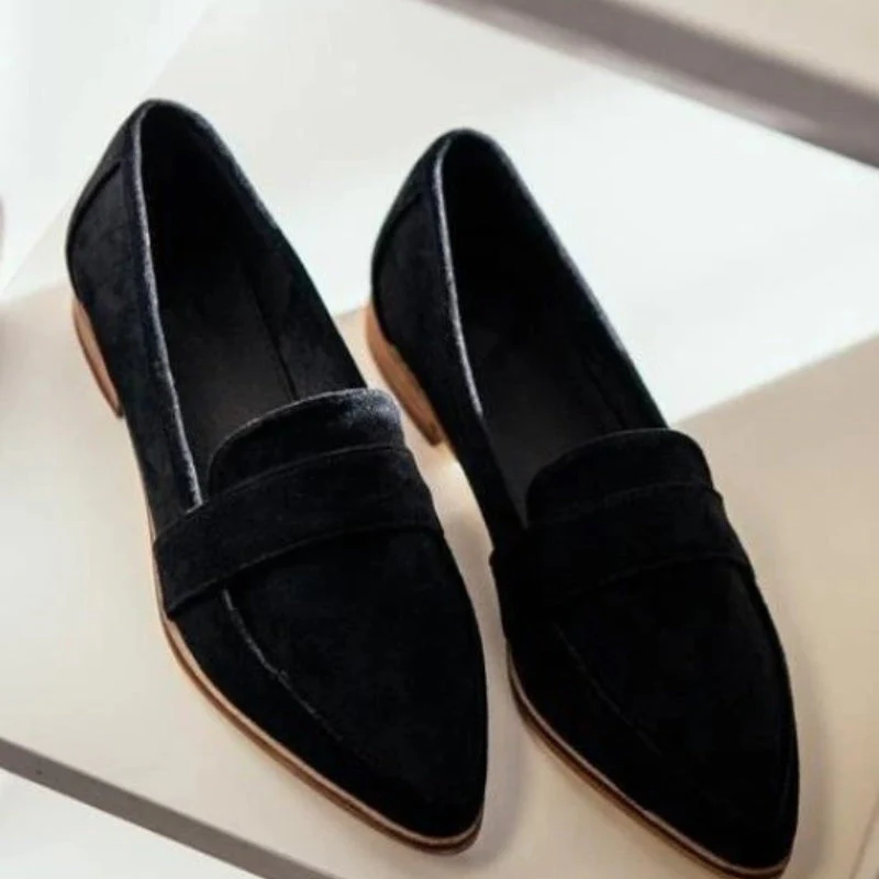 Freya - Pointed Toe Slip On Shoes With Decorative Strap - Image 8