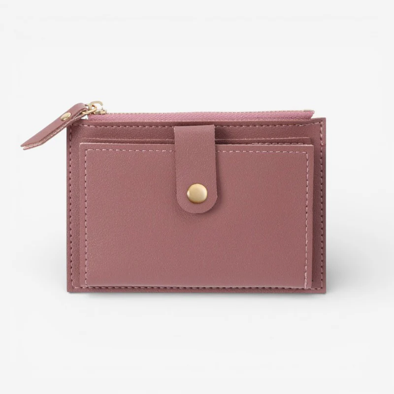 Freya – Thin Wallet with Zipper and Snap Button - Image 4