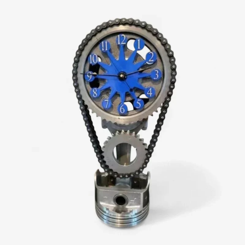 GearTime – Table Clock with Gear and Chain Design - Image 2