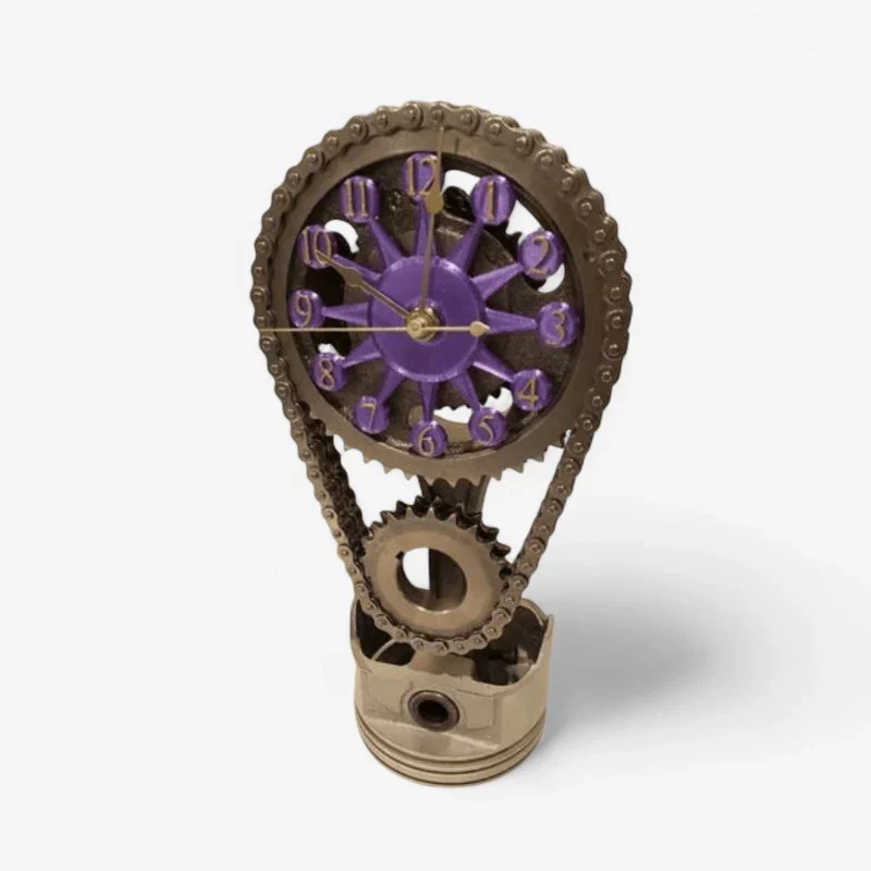 GearTime – Table Clock with Gear and Chain Design - Image 3